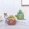 Cartoon Animal Flower Pot Resin Succulent Pot Planter Home Decor Garden Decoration Desktop Ornaments Bonsai Plant Pot