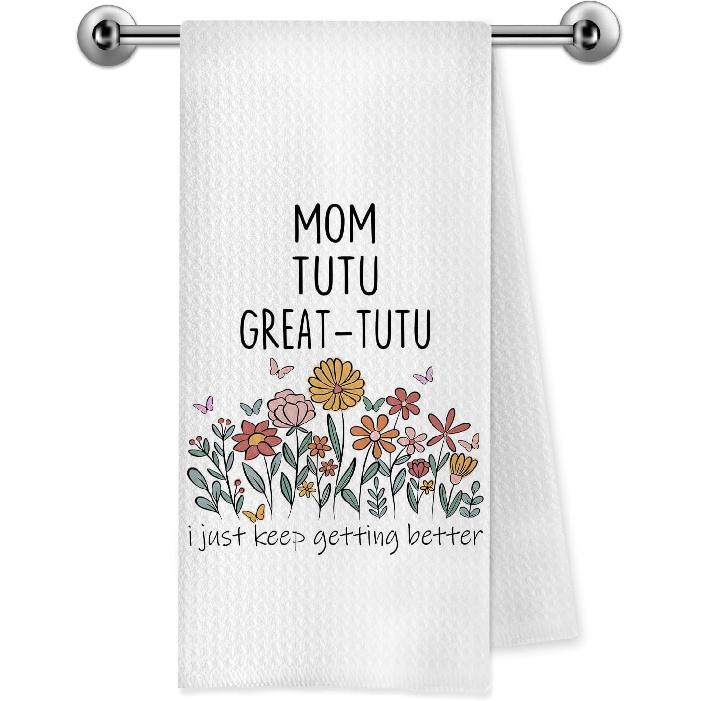 Bisnonna Great Grandma Gifts Kitchen Towels, Pregnancy Baby Announcement for Nonna Grandma, Gifts for Great Grandmother Decorative Dish Tea Hand