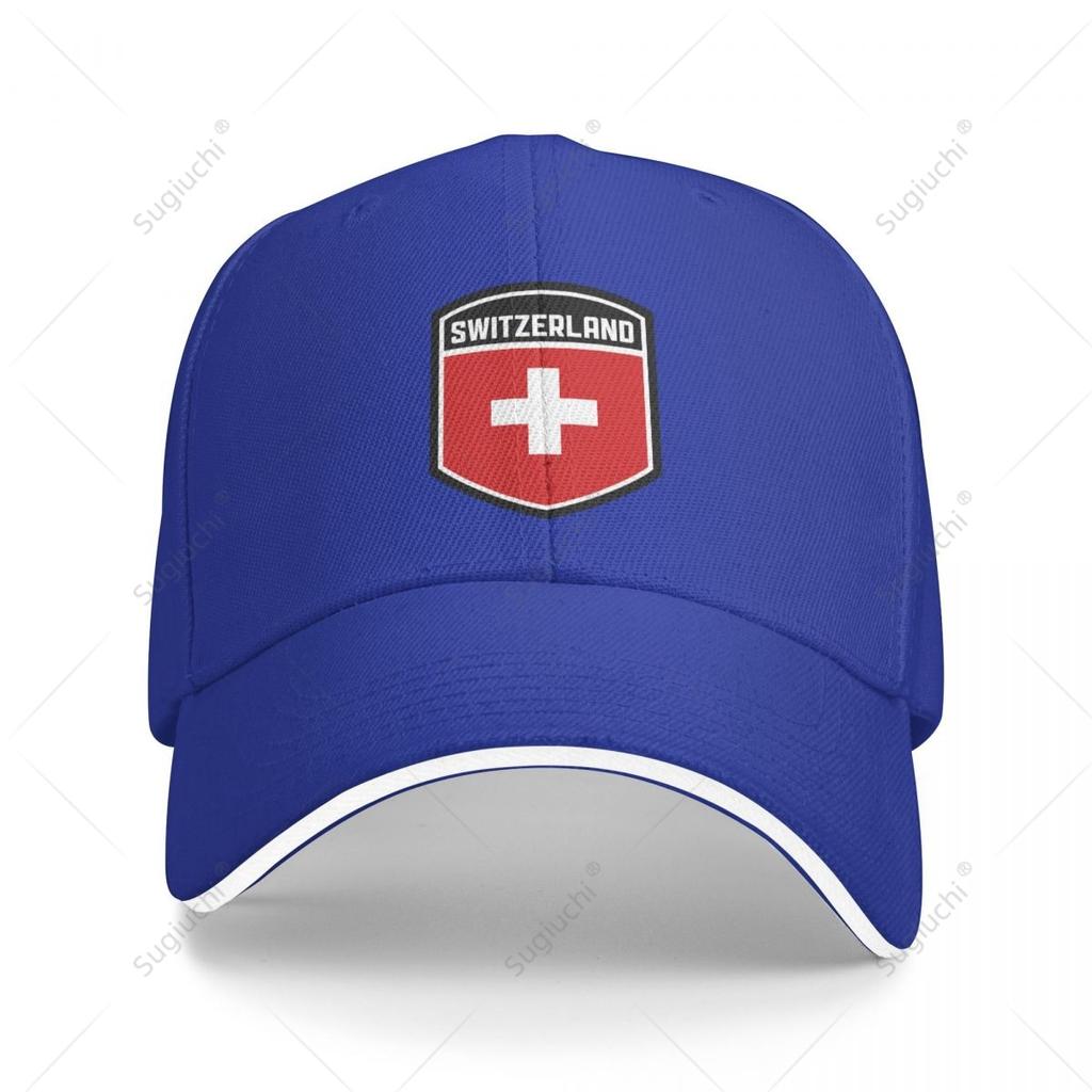 Multifunctioneel Zwitserland Vlag Schild Sandwich Honkbalpet Unisex Sport Casual Petten Golf Hoed Vissen Buiten