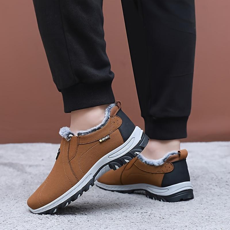 Men's Snow Boots Slip-On Shoes Fashionable Casual Winter Boots