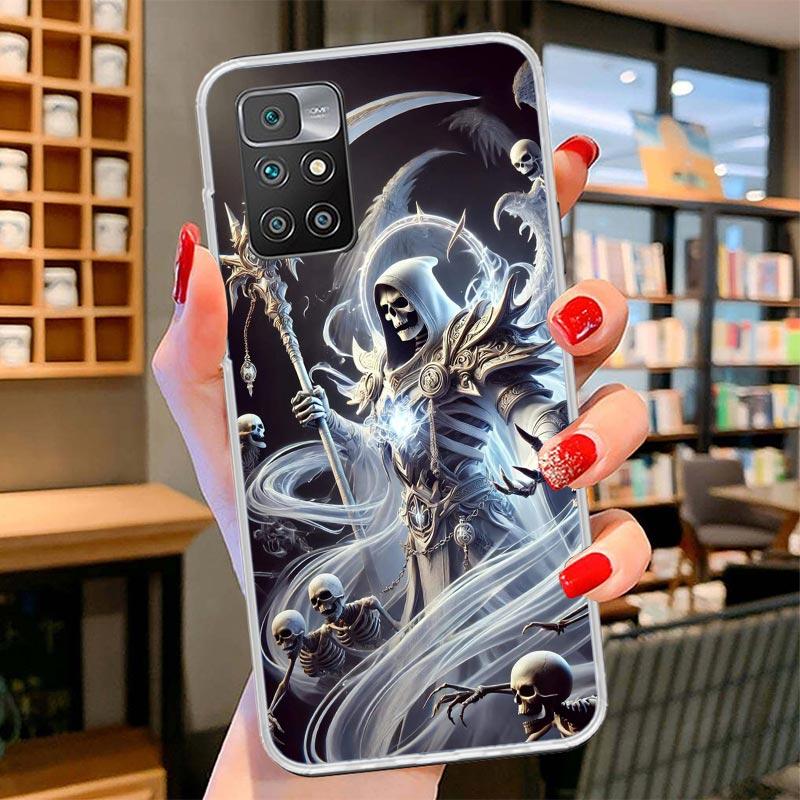 Death Grim Reaper Skull Scythe Phone Case For Xiaomi Poco F7 Ultra X7 X6 X5 Pro M7 Redmi 15C 15 13C 13 12C 12 10C 10 9A 9C 9T 9