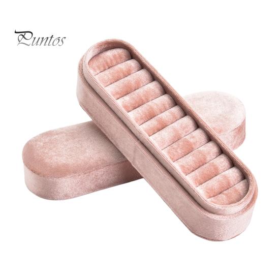 Soft Velvet Jewelry Holder for Earrings Storage Box, Multiple Slots Portable Organizer, Prevent Compact Box Daily Use Scratching Lining Case