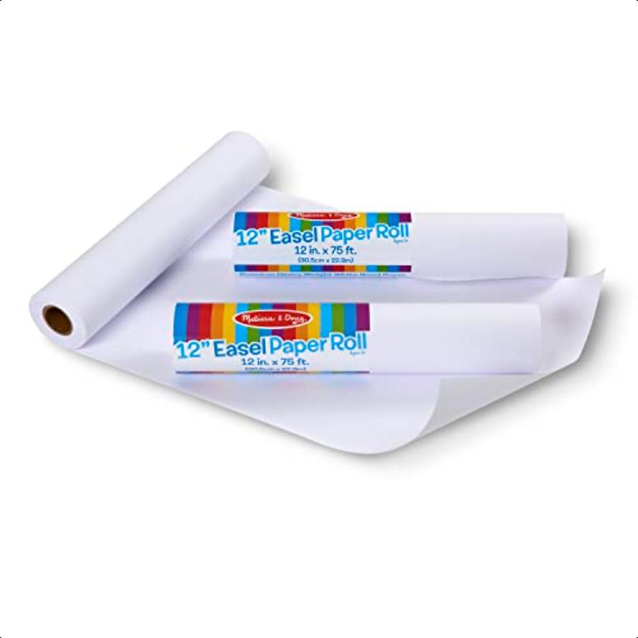 Melissa Doug Tabletop Easel Paper Roll 12 inches x 75 feet 3Pack