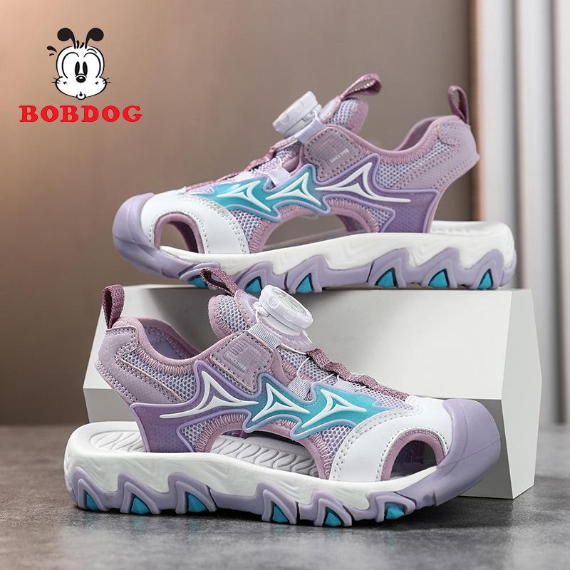 Babu Bean Classmate Boys Baotou Sandals 2025 Summer New Middle and Older Children's Non-slip Soft Sole Children's Sports Sandals