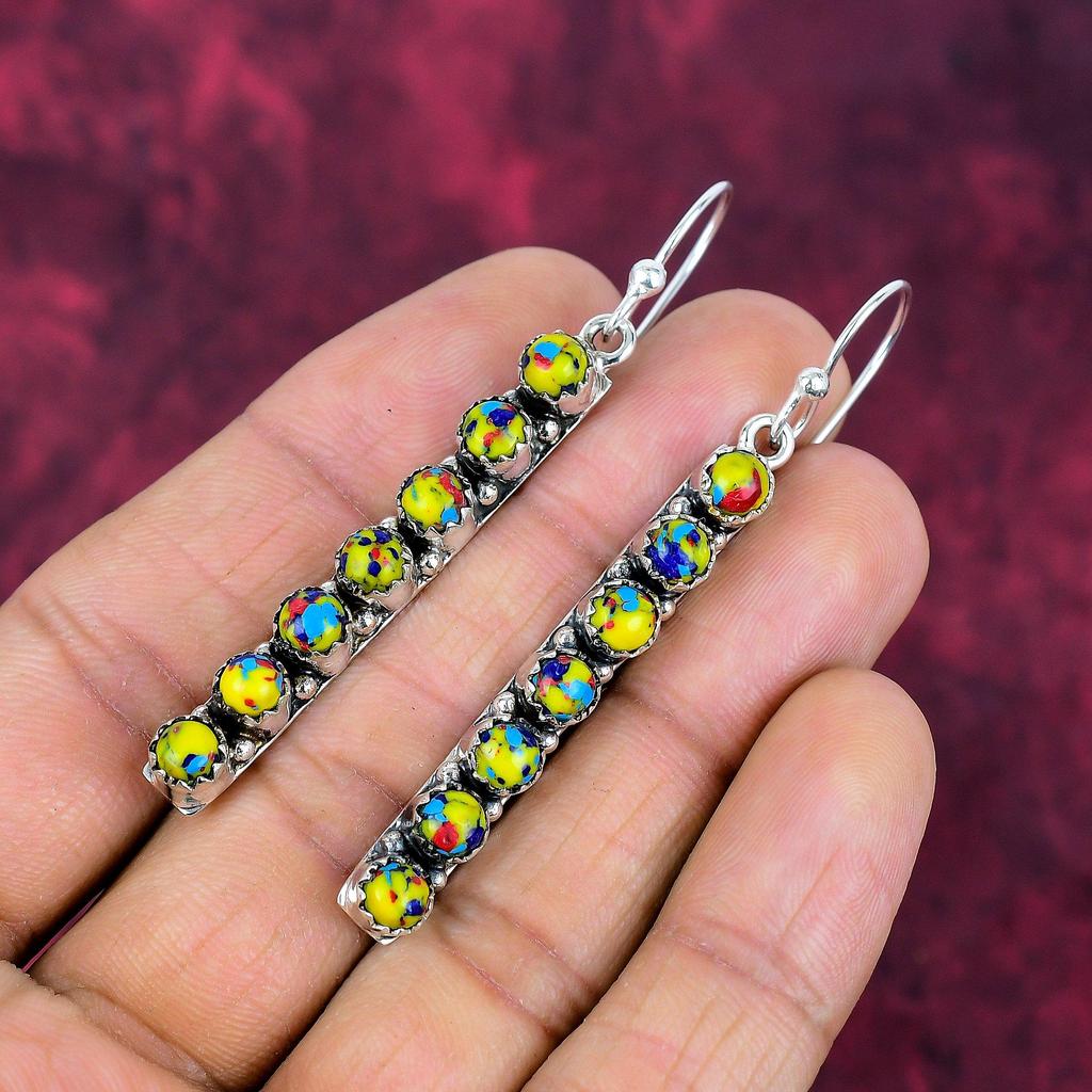 Ballon Jasper Jewelry, 925 Solid Sterling Silver Earrings Handmade Gemstone Jewelry, Gifts For Wife Brand New Earrings