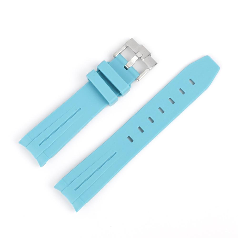 Curved Interface Rubber Watch Strap 20mm Men Women Waterproof Sports Watch Band for Moonswatch Watchband Watch Accessories