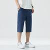 Ultra-thin Tencel Denim Shorts for Men, Cool, Loose, Straight, Casual, Versatile, Cropped Pants, Summer Trend, Versatile