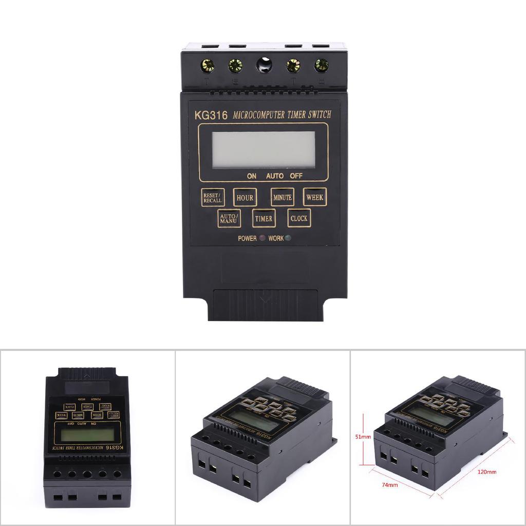 LCD Digital Timer Switch Microcomputer Control Programmable Time Relay (AC220V)