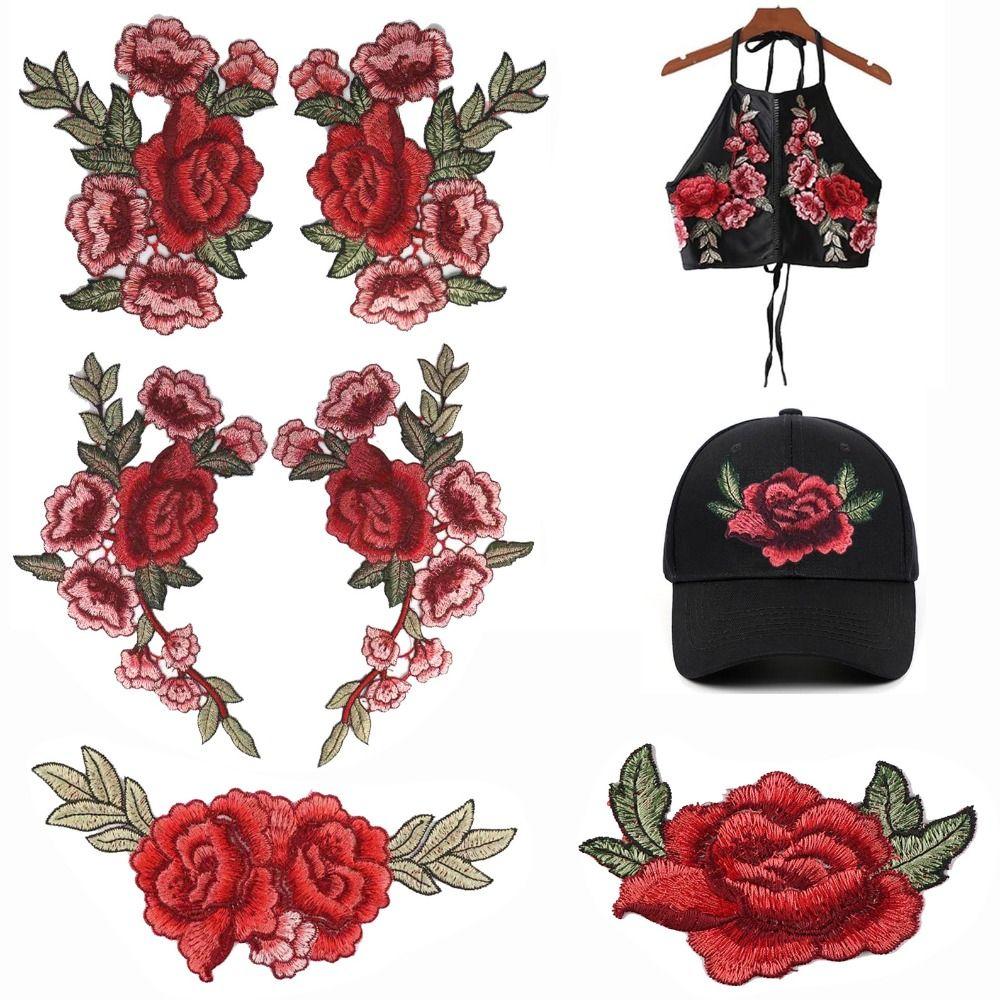 Floral Embroidery Flower Patch Multicolor Sew on Patch Fashion Elegant Sewing Accessories