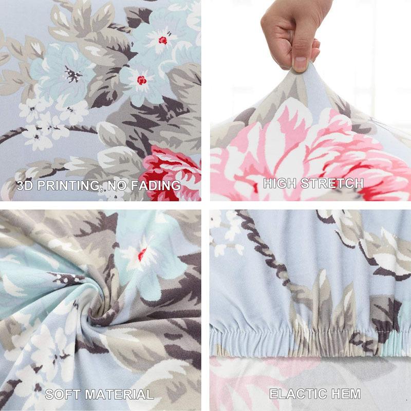 1 Pcs Office Computer Gaming Chair Covers Stretch Armchair Gamer Seat Cover Flower Printed Racing Desk Rotating Slipcovers