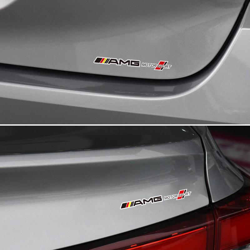 BQAZ9 4Pcs Car Scratch Sticker Decoration Stick Styling Sticker For Mercedes Benz AMG W205 W204 W206 W213 W212 W211 W222 W221 W177 W17
