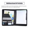 Multifunctionele Professionele Zakelijke Portfolio Padfolio Map Documentenmap Organizer A4 PU Leer Rits Sluiting