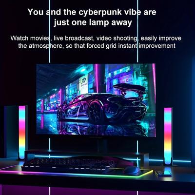 RGB Rhythm Light Smart Pickup Light Bars Gaming LED Lights DIY Sync Corner Lighting Color Remote Control for Living Room Gaming