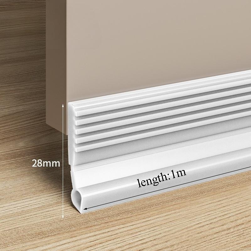 

1pc 1m/39.37n Door Bottom Sealing Strip Windproof Dust Stopper Guard Rain Weatherstrip Noise Reduction Insulator Sealer S&1M белый