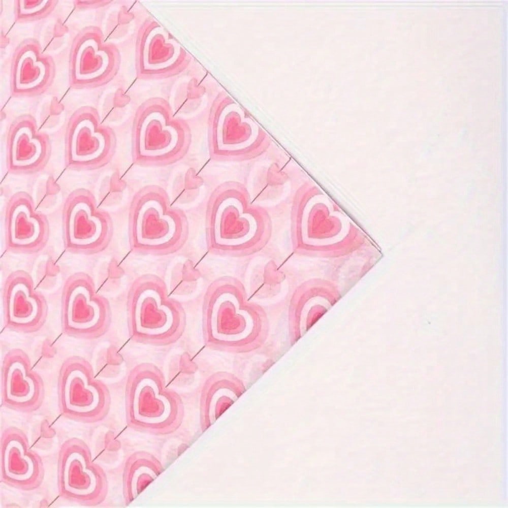 1set/ 50pcs Pink Love Heart Copy Paper Apparel Gift Wrapping, Love Heart Tissue Paper- Suitable for Birthday, Valentine's Day