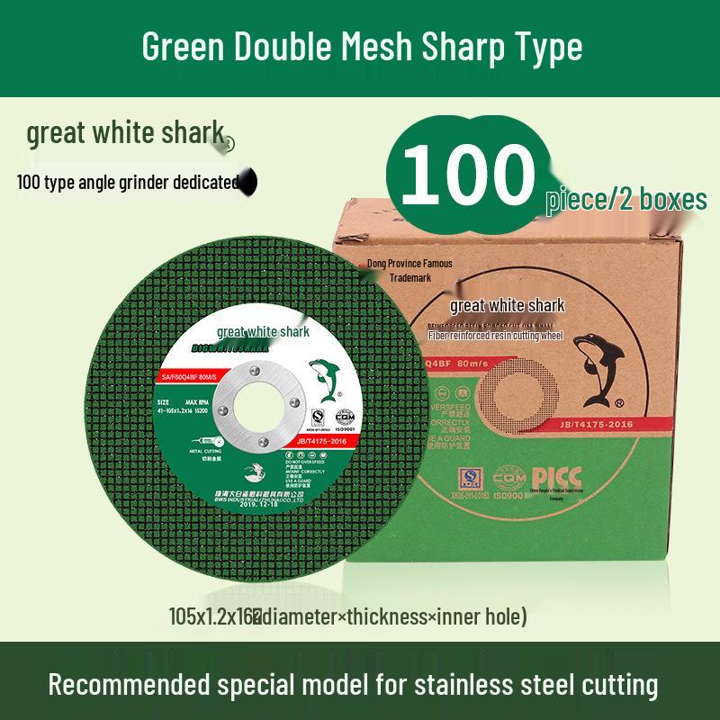 Great White Shark Angle Grinder: Stainless Steel Resin Cutting and Polishing Disc