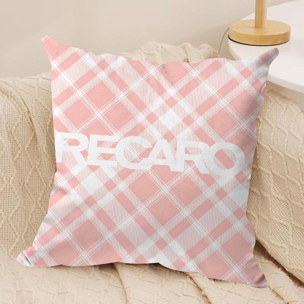Роскошная наволочка с логотипом R-Recaro, шелковистый короткий плюш, чехол для диванной подушки, скрытая молния, мягкий пылезащитный чехол для домашнего декора 30cmx30cm