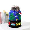 Christmas Decorations Flanged Ball Knitted Hat ED Light Hat Adult Children's Hat, Children's Glowing Christmas Hat