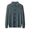 New Autumn and Winter Men's Pure Wool Knitwear, Loose Casual Versatile Fashionable Lapel Cardigan Men's Jacket