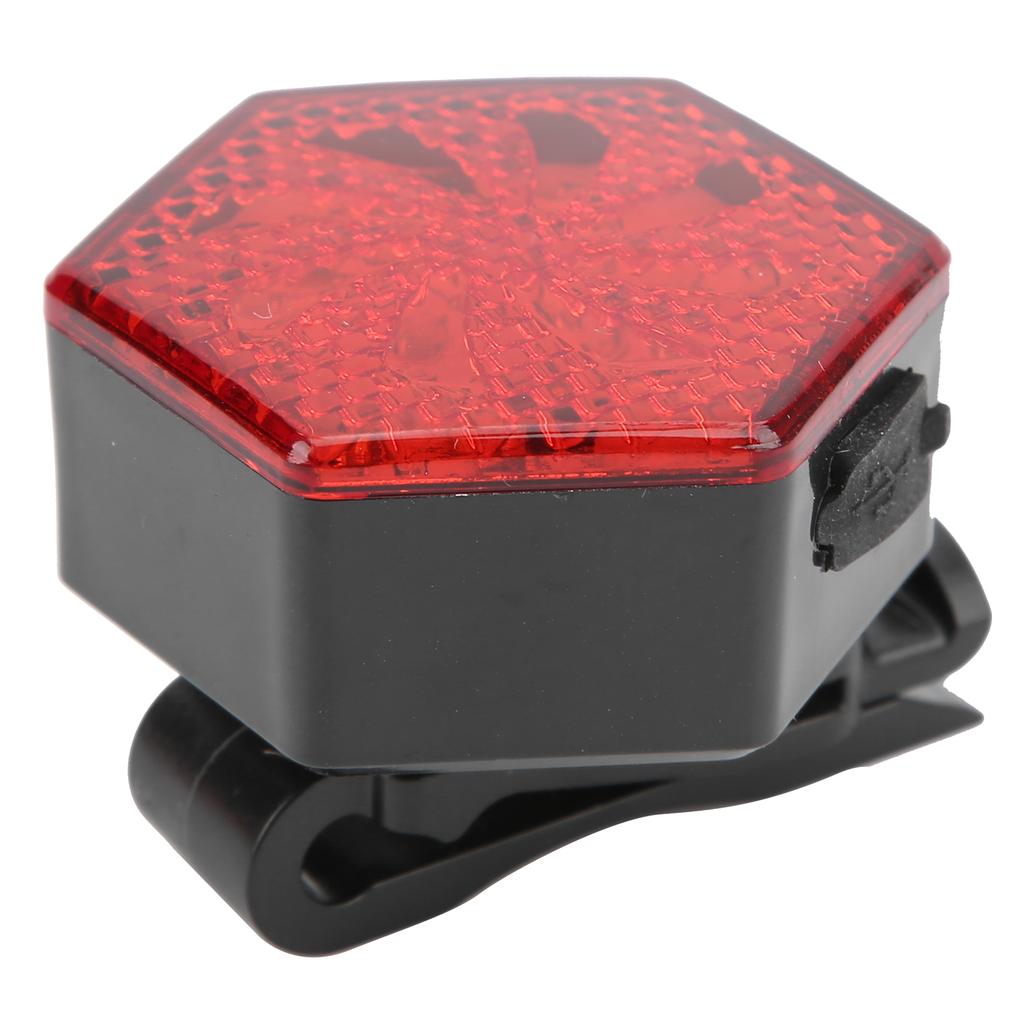 Bicycle Tailight USB Rechargeable Hexagon Safe Warning Flashing Rear Light Cycling Light
