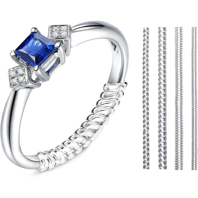 Coopache Invisible Ring Size Adjuster for Loose Rings – Ring Guard, Ring Sizer, 4 Sizes Fit Almost Any Ring. [12pcs]