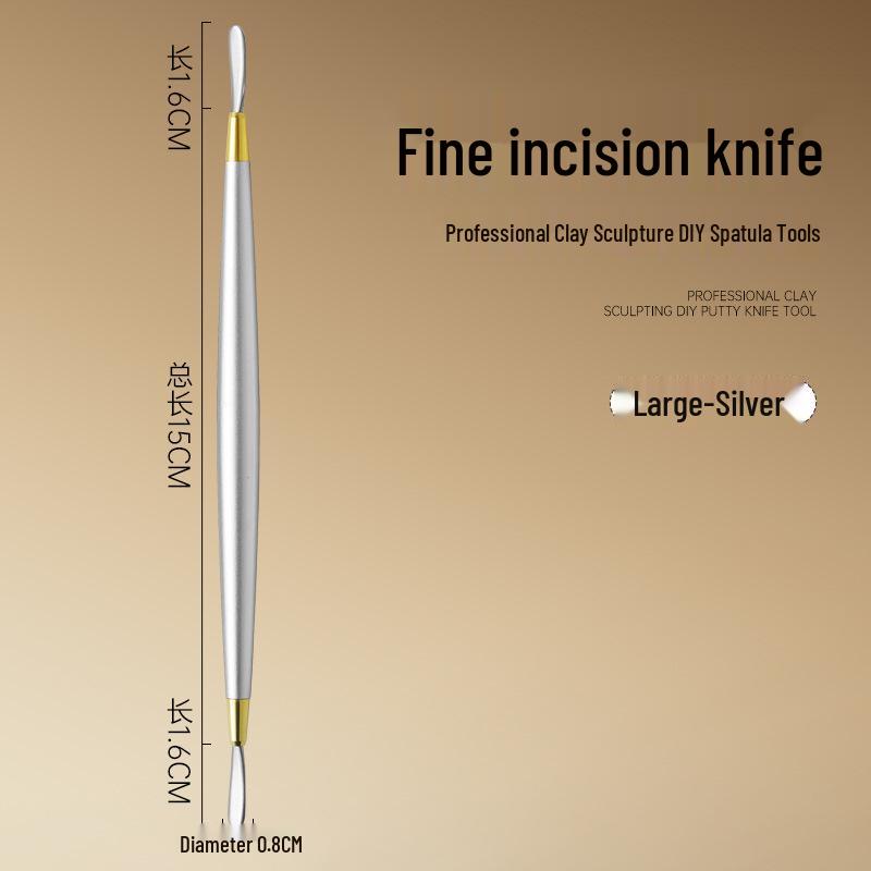 Stainless Steel Double-Ended Clay Carving Tools for Detailed Sculpting and Doll Shaping