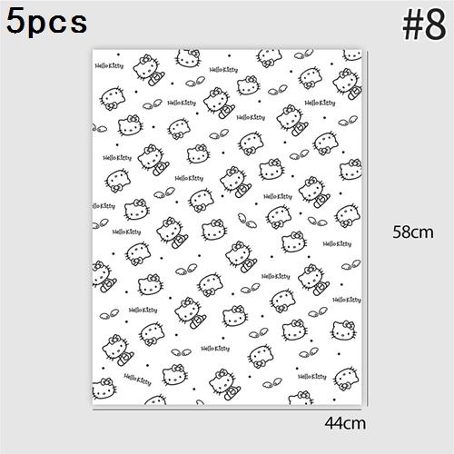 Hello Kitty Wrapping Paper Flower Bouquet Packaging Paper Strap Ribbon Flower Decoration Strap Gift Packaging Paper Accessories