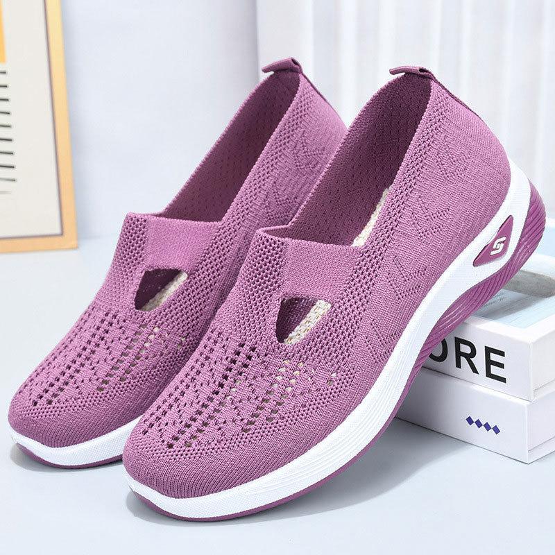 Spring and Summer Shoes for Women, Mesh Breathable Cloth Shoes That Are Not Tiring for The Feet, One Foot Stepping Shoes, and Walking Shoes