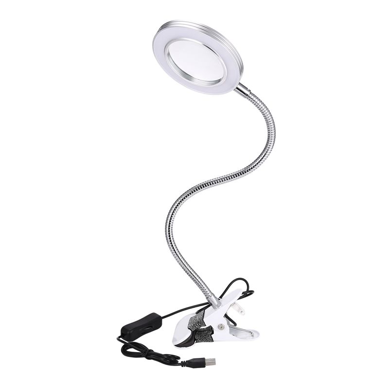 

AEE4-Desk Table Top 8X Magnifying Glass Beauty Nail Salon Tattoo Magnifier Lamp Light