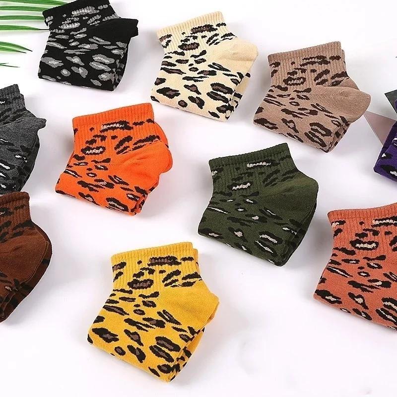 Modă Casual Vintage Leopard Șosete Femei Personalitate Harajuku Hip-Hop Wild Clasic Ciorap Alergare Sport Skateboard 2024