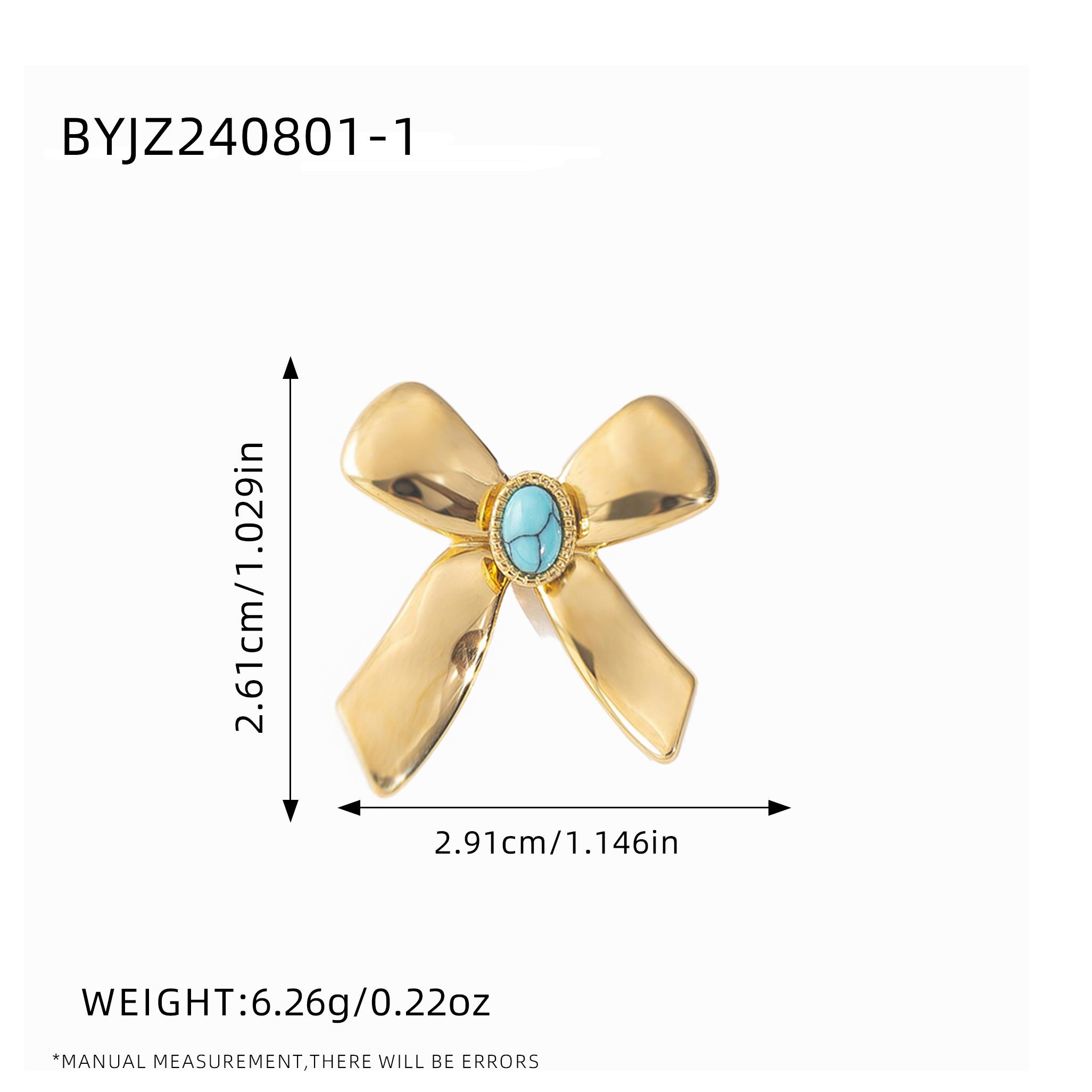 

Fashion Bowknot Stainless Steel Glossy Metal Earrings Waterproof Hypoallergenic rings Chic Sweet Korean Women Zircon set