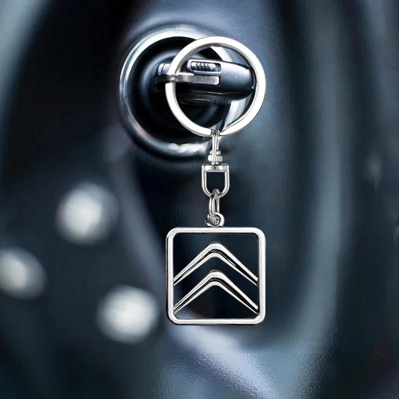 Metal Car Keychain Badge Key Chain Rings Car Accessories For Citroen C1 C2 C3 C4 C5 C6 C8 C4L DS3 DS4 DS5 LS DS6 Grand Picasso