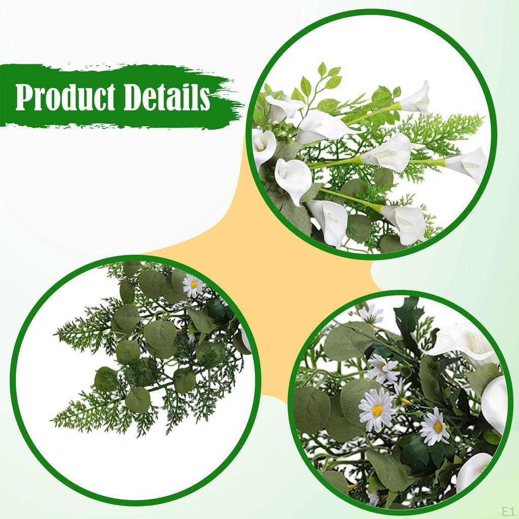 Wedding Arch Flowers Faux Holiday Door Decoration Artificial Floral Swag Greenery Leaves for Banquet