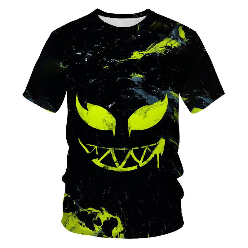 

Летняя мужская футболка с 3D принтом, футболки с рисунком граффити, свободные топы с круглым вырезом и короткими рукавами для мужчин XXL