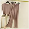 Modal Cotton Loose Home Wear Set, Women's Summer Thin Pajamas and Pajama Pants Two-piece Set, Comfortable and Casual, Can Be Worn Outside