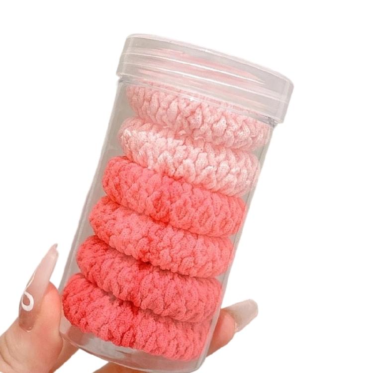 6pcs Items Stylish Hair Accessories Thickened Flexible Ponytail Rings No Snag Design Various Shades