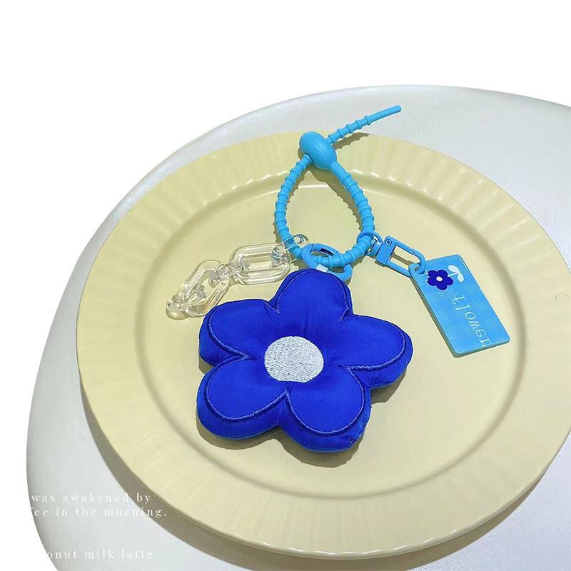 Stilvoller Ins Inspirierter Bunter Stoffblumen-Schlüsselanhänger Entzückendes Puppenmaschinen-Geschenk