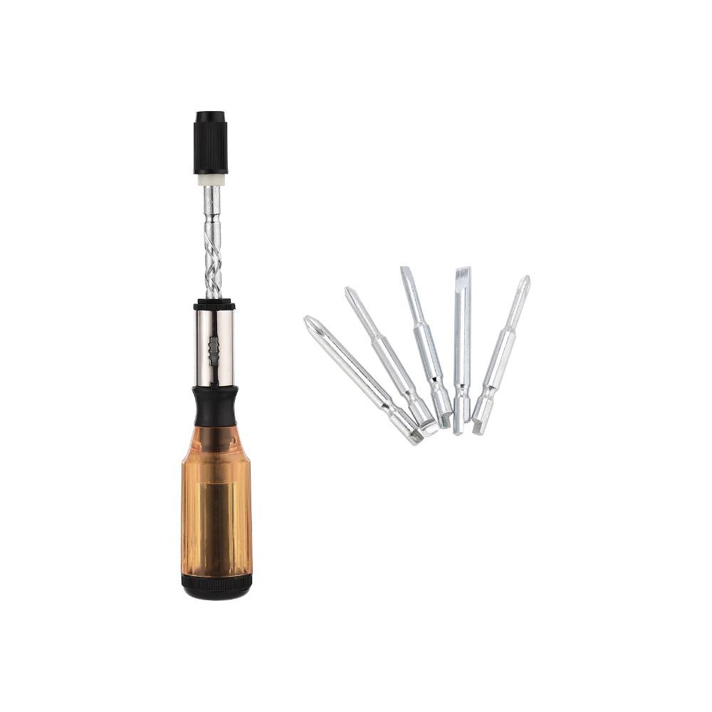 Rotating Spiral Mechanism Ratchet Screwdriver Spiral Screwdriver Single-Hand Operation