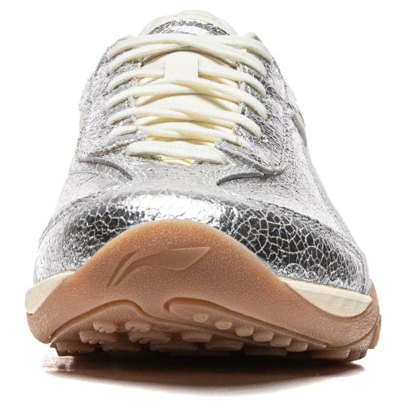 Li Ning Xingliu Abrasion Resistant, Lightweight, Balanced Low top Casual Shoes Unisex Silver AGCW002-8