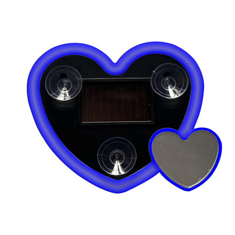 LED neon lights, car triangle windows, solar heart lights, car windows, heart-shaped glowing ambient lights car decoration light