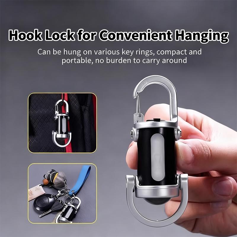 1PC USB Rechargeable Key Chain Flashlights, 600lm 7 Lighting Modes, Waterproof Design, Suitable for Rescue Camping Hiking