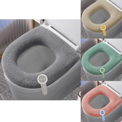 Universeller Toilettenbezug, Toilettenring, Toilettensitzkissen, Badezimmer-Dekoration, Toilettenhocker-Abdeckung, Matte mit Griff