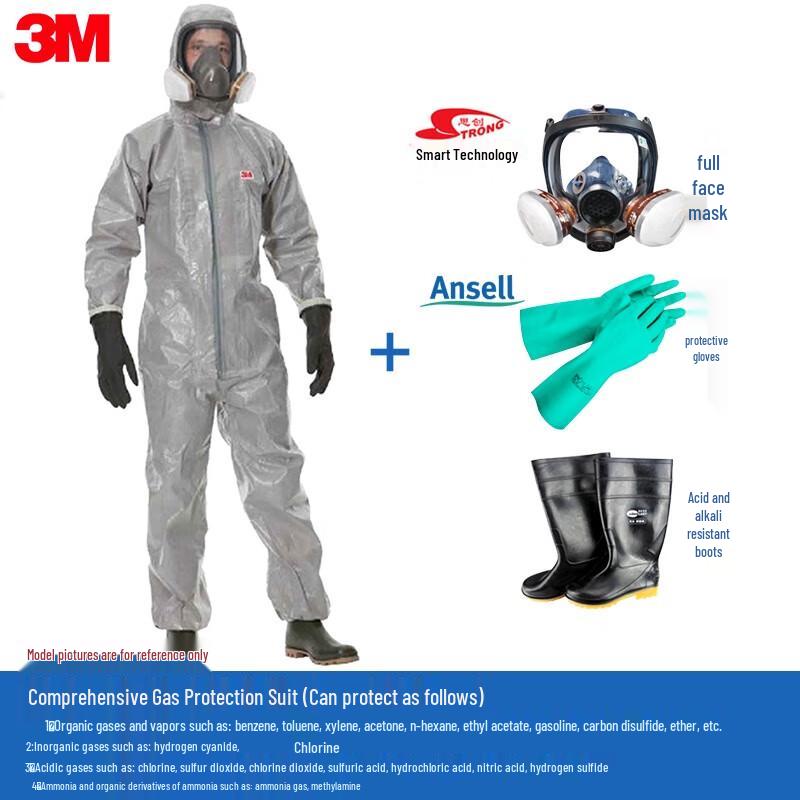 

HANDUNYOU Chemical Protective Suit with Full Face Mask