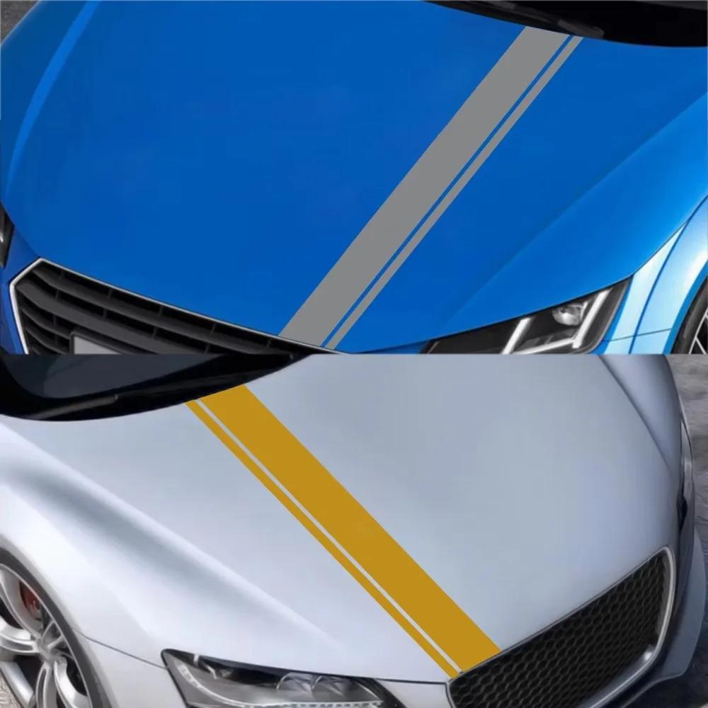 Car Hood Sticker Bonnet Decoration Graphics Stripes Decor Decal Auto Accessories Universal For VW Tesla Skoda Volvo Suzuki Seat