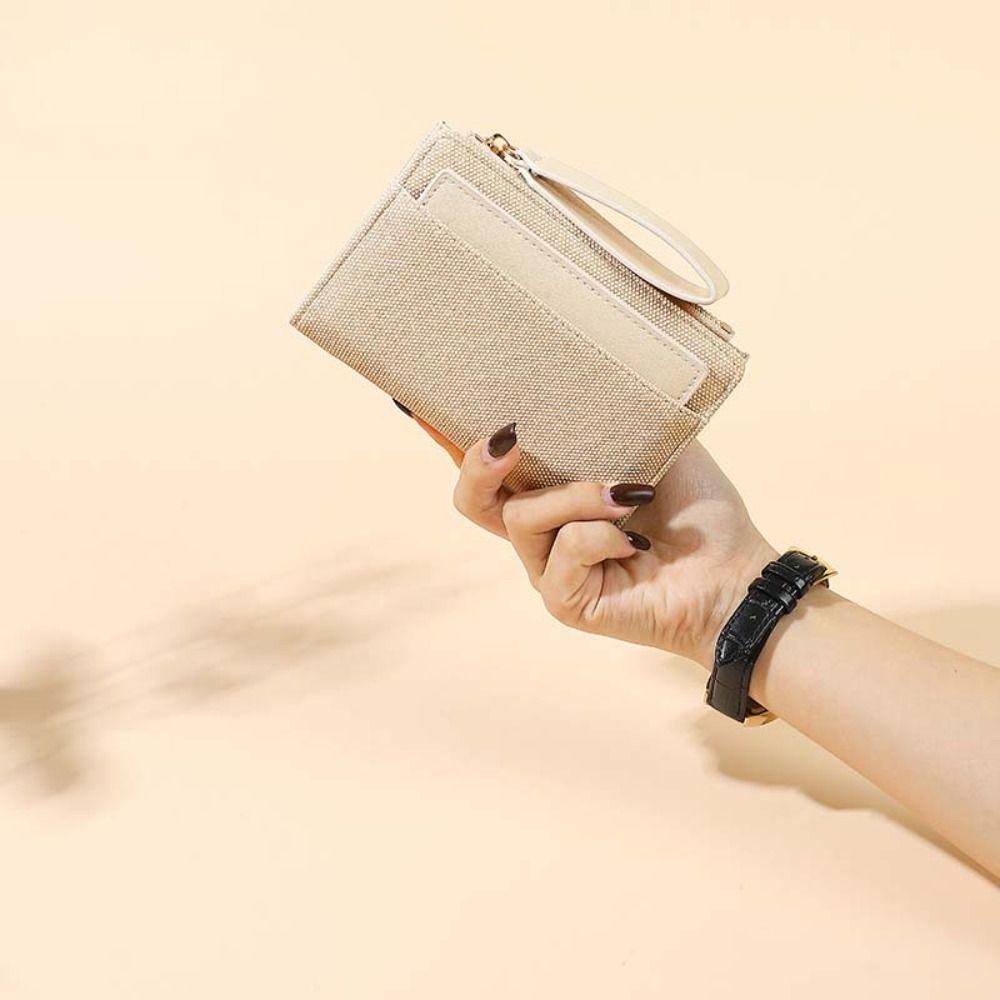 Multifunction Cash Purse Bag PU Leather Two-fold Short Wallets Pocket Purse Wallet  Women Men