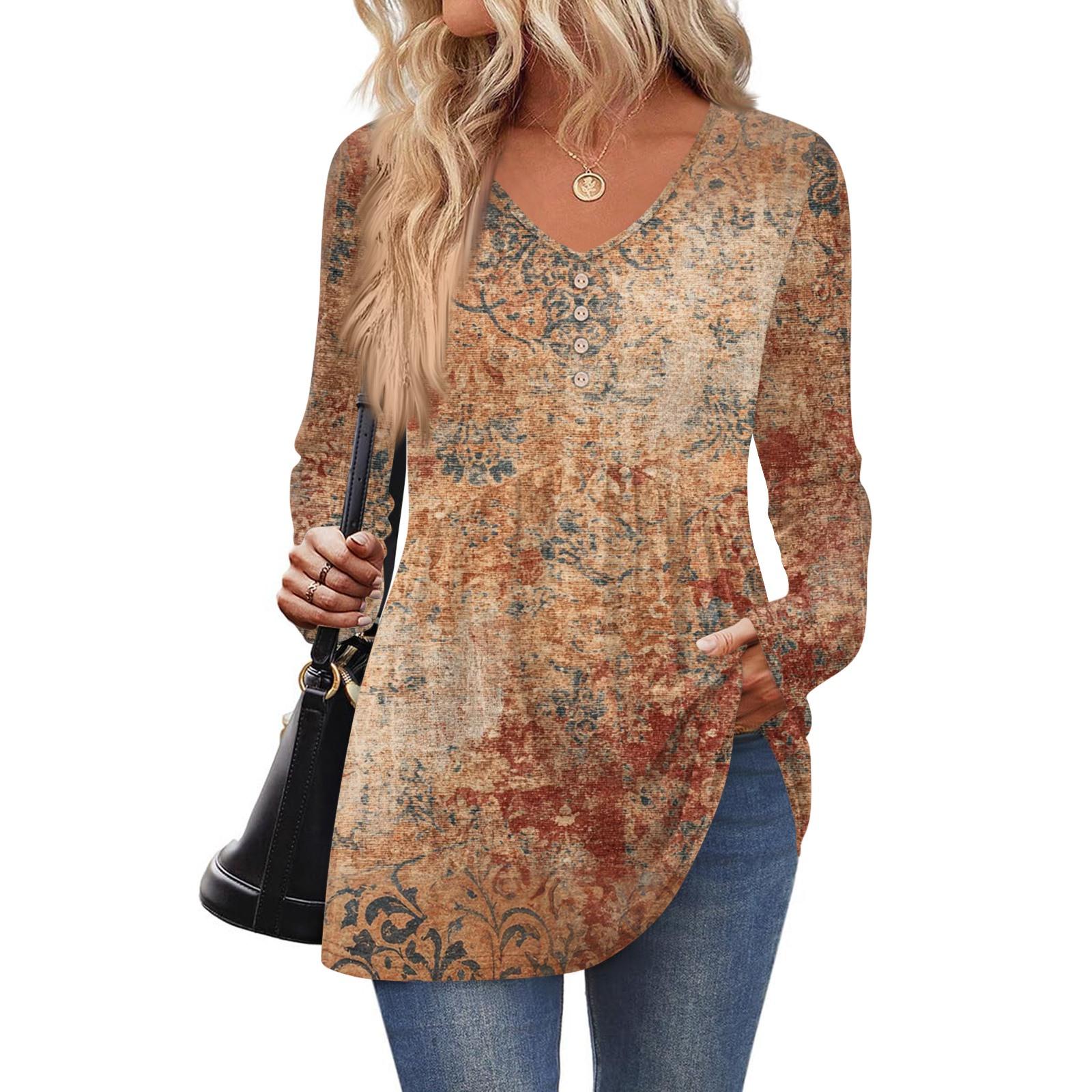 

Женская модная повседневная рубашка с длинным рукавом однотонного цвета, женские топы с V-образным вырезом XXL хаки