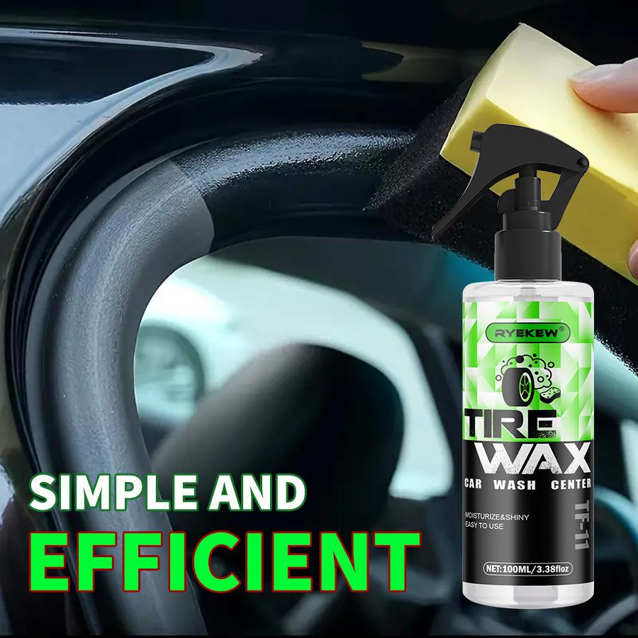 Ryekew Tire Shine and Foam Cleaner: Blackening and Maintenance Wax