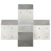 X Shape Post Connector Galvanized Metal 91 X 91 Mm
