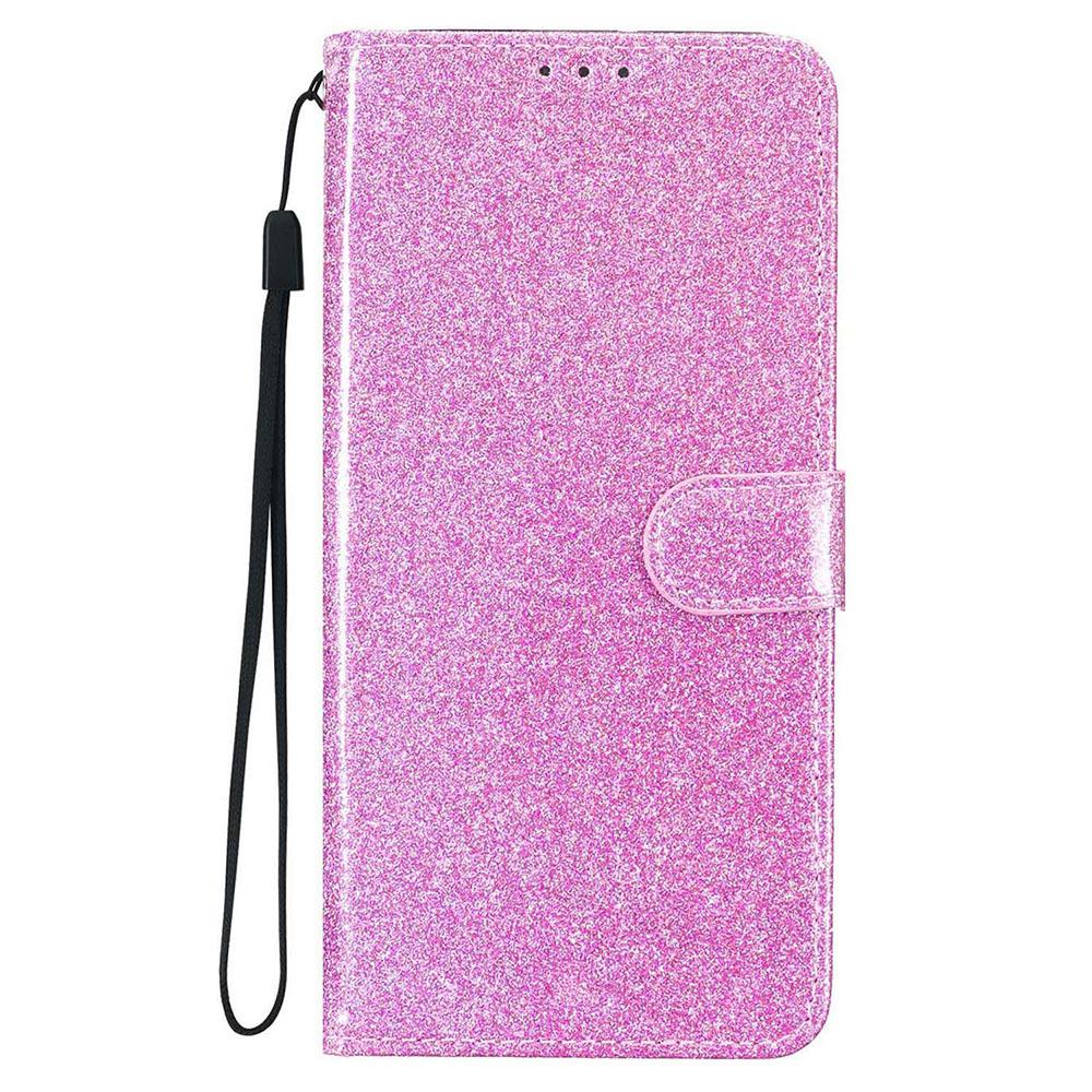 Třpytivý Peněženkový Obal Kožený Šetrný k Pokožce pro Samsung Galaxy A57 A56 A55 A54 A53 A37 A36 A35 A34 A33 A32 A26 A25 A24 A23 Kryt