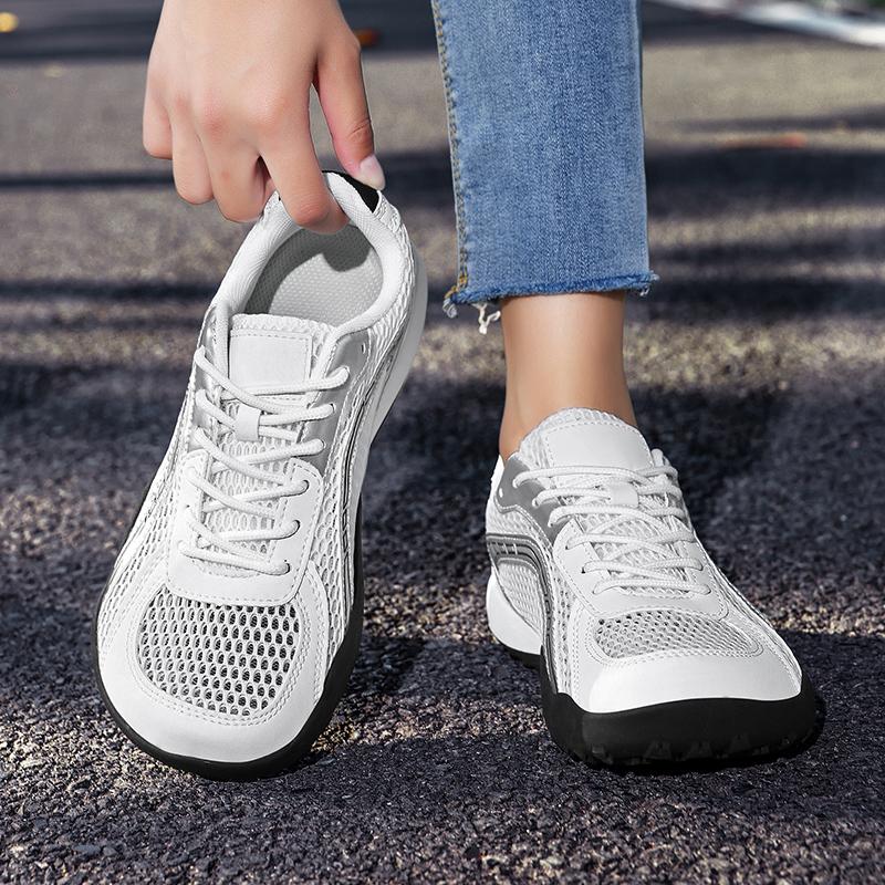 TUINANLE Couple Unisex Wide Toe Sneakers Breathable Mesh Lightweight Black All Day Comfort Casual Walking Shoes for Daily Outdoor